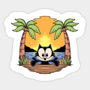 Felix holiday on the beach Sticker